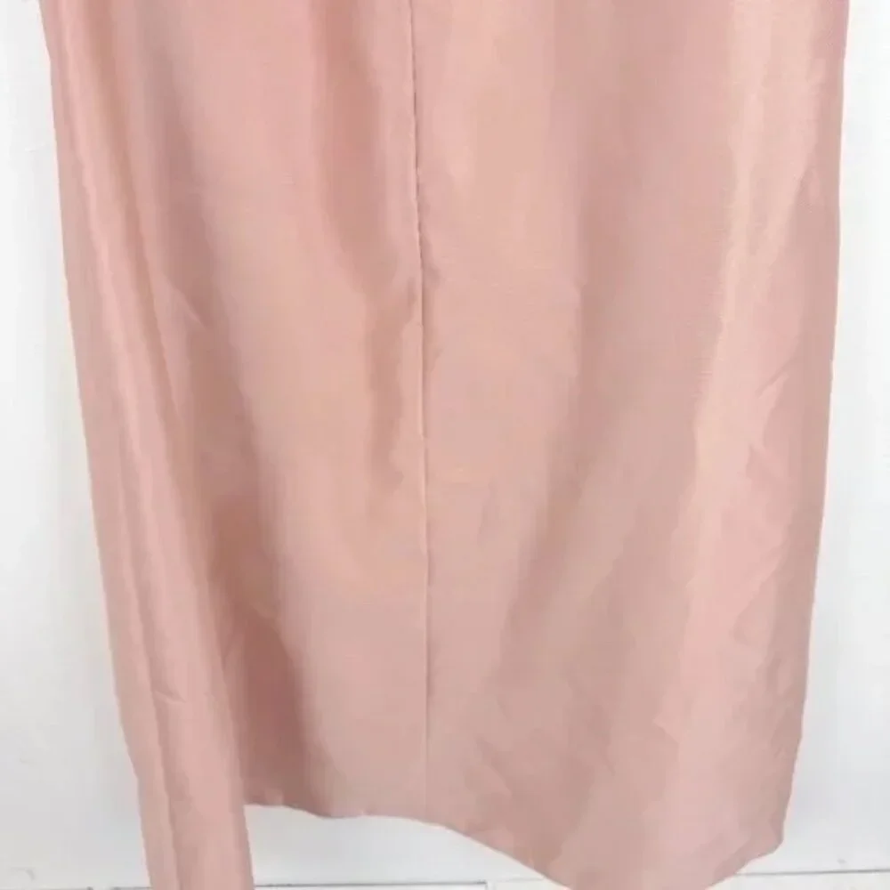 NWT Alfred Sung Draped One-Shoulder Satin Maxi Dress in Toasted Sugar Size 8 NEW - Picture 12 of 15
